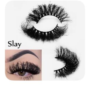 Natural Eye Lashes Extension 5D 100% Handmade Thick Mink 25mm False Eyelashes